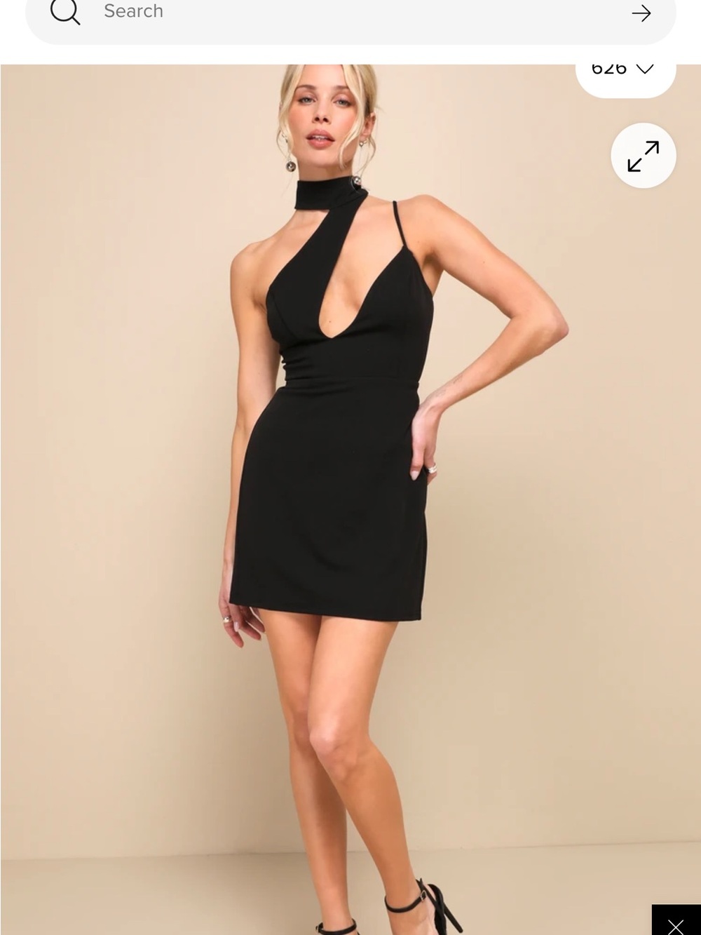 Lulus Choker Halter Little Black Dress